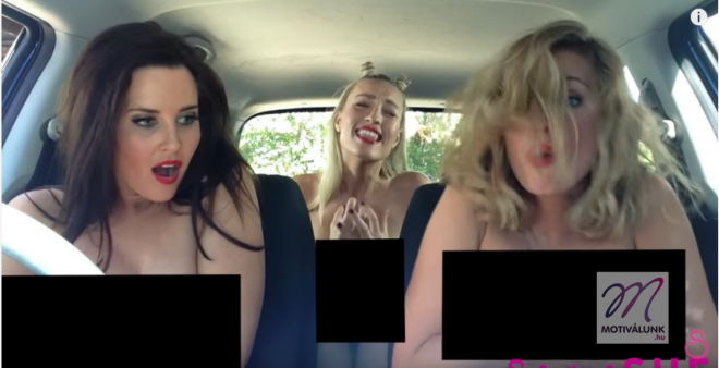 3 nő ül a kocsiban és táncolnak... amíg a rendőr le nem állítja őket